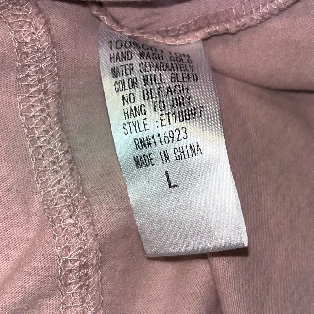 Easel Pink Star Embellished Long Sleeve Top - Picture 6 of 6